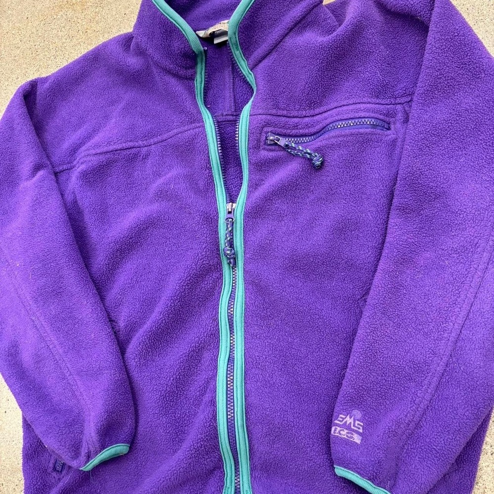 Vintage 90s Eastern Mountain Sports Purple Zip Up Jacket size large - Picture 2 of 6
